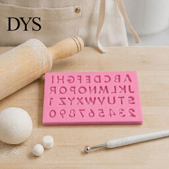 Easy Clean Silicone Dessert Molds Alphabet Number Mold for Cake Decorating, Mini Letters 0-9 Fondant Baking Tool, Flexible Non-stick Resin Craft