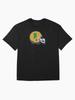 University of Notre Dame Indiana State Outline Football Helmet Oversized Unisex T-Shirt