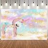Girls Princess Birthday Party Backdrop Rainbow Unicorn Newborn Baby Shower Decorations Photography Background Photo Studio Props10