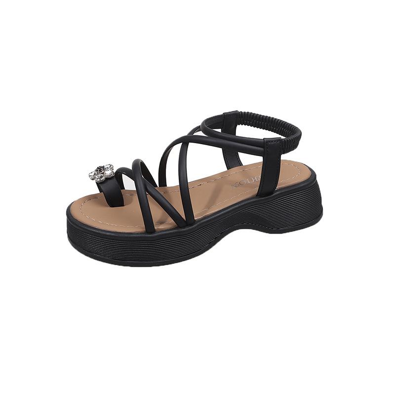 Sportsandalen 2025 Sommer neue Damenmode Wellenplattform Strandschuhe Muffin-Studentensandalen Plattform