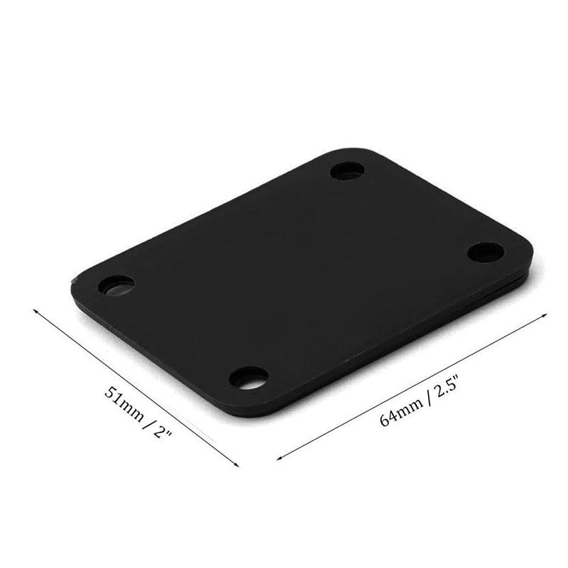 Guitar Neck Plate With Screws Square Neck Body Connection Steel Plate Gold Silver Black Retro Style Guitar Protector Suitable