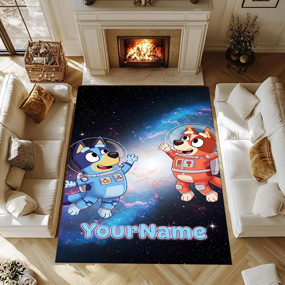 Bluey 14 Customized Name Floor Mat Design for Dining Room Entryway Outdoor Dormitory Anti-slip Rug Decorate Offices Perfect Gift for Friends & Family
