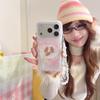 Pink Bow Rabbit Cookie Phone Case for iPhone 17, 16 Pro Max, 15, 14 – Cute Design