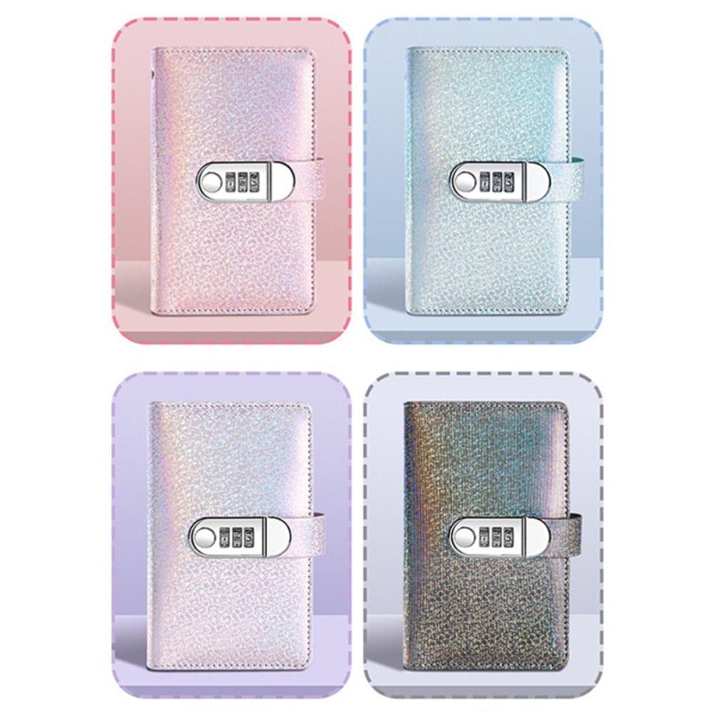 With Password Lock Saving Money Notebook PU Leather Budget Saving Book