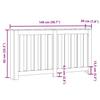 Radiator Cover Artisan Oak 149x20x82 cm Engineered Wood