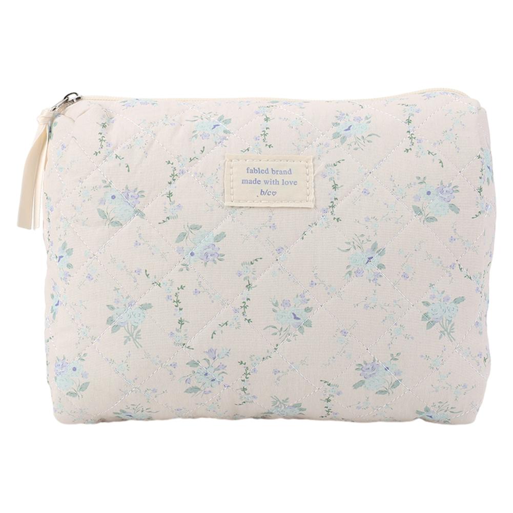Women Large Capacity Quilted Checkered Makeup Bag Portable Cosmetic Storage Bag Skincare Pouch Lightweight Lady Makeup Bag Purse