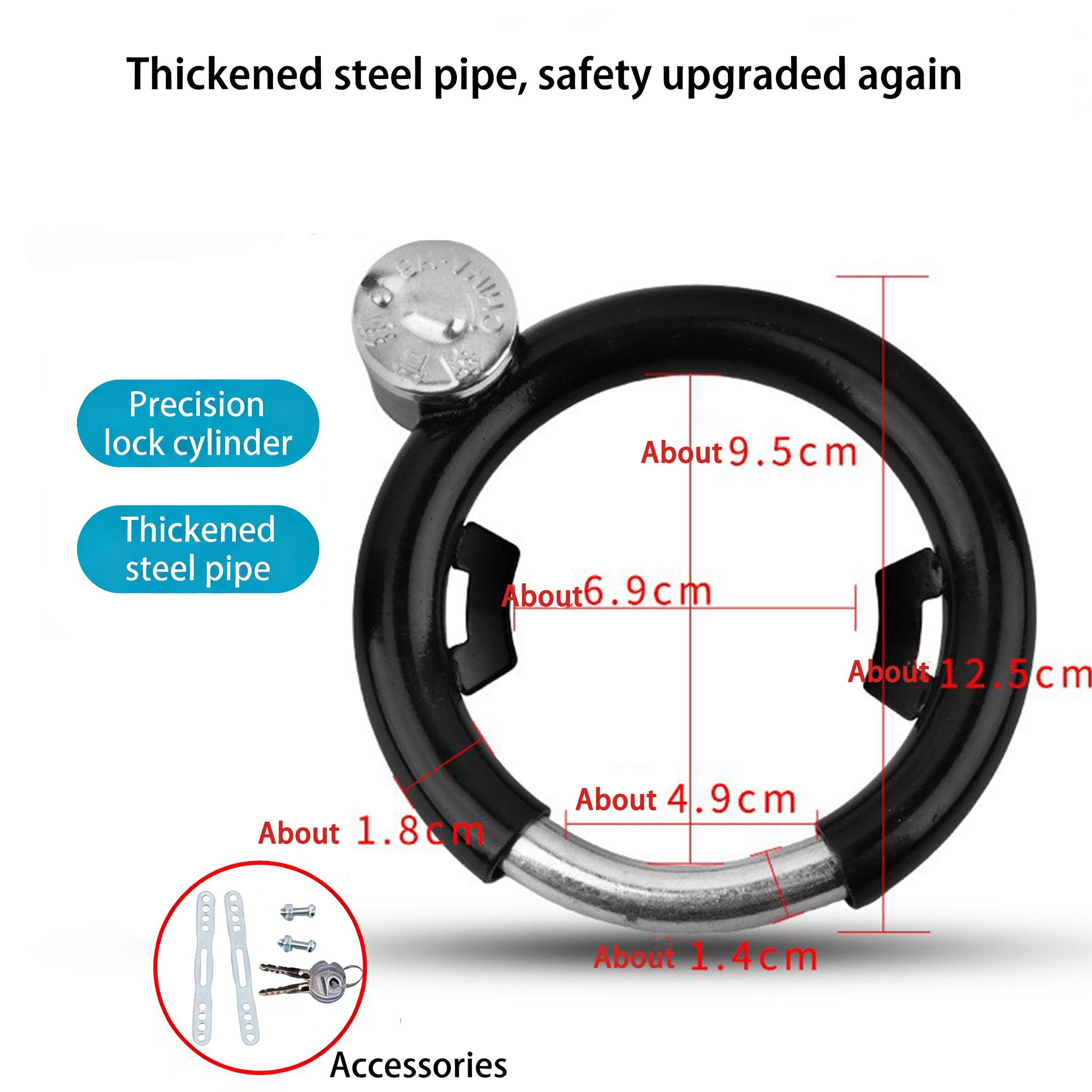 Anti-Theft Durable Steel Structure Safety Lock Universal Fit Bicycle E-Bike Fixed Secure Lock Horseshoe Lock