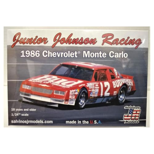 

Salvinos J.R. Model 1/24 Scale NASCAR 1986 Chevrolet Monte Carlo, Neil Bonnett, Junior Johnson Racing Plastic Model Kit (SJMJJMC1986NB)