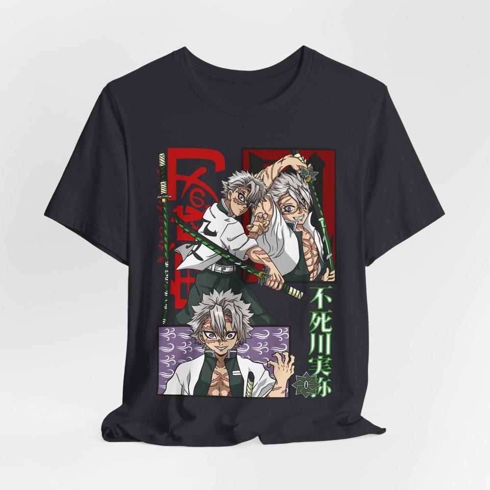 Sanemi Anime Graphic Tee, Unisex Short Sleeve Shirt, Demon Slayer Unisexga Shirt, XL