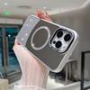 Für iPhone 16 Pro Magnetische Hülle Spiegeloberfläche TPU+PC Handyhülle mit Linsenrahmen Ständer
