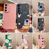 Hüllen Für Samsung S24 Plus Ultra Bemaltes Weiches Flüssigsilikon Kameraschutz Rückseite Abdeckung Für Galaxy S 24 S24+ S24Ultra Coque