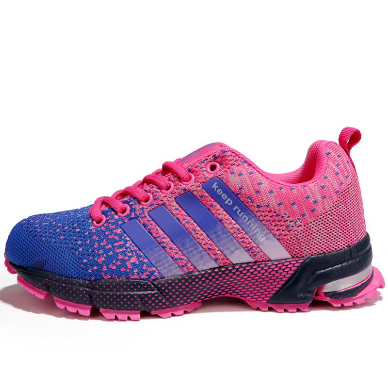 

35-48 Мужские модные кроссовки больших размеров Flyknit Женские сетчатые кроссовки 42 фиолетовый