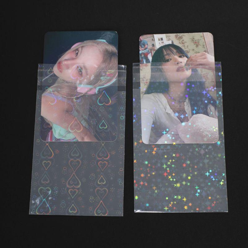 50pcs ins Card Sleeves 65x90mm Macaron Color Holder For Holo Postcards Top Load Film Photocard Game Cards Protector Storage Bag