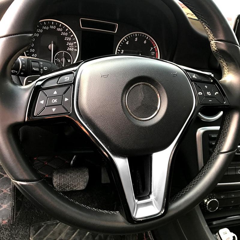 Ruili51 1 for Mercedes Benz A B C E Cla Cls Gla Glk Class W176 W246 W204 W207 Steering Wheel Frame Trim Cover ABS Car