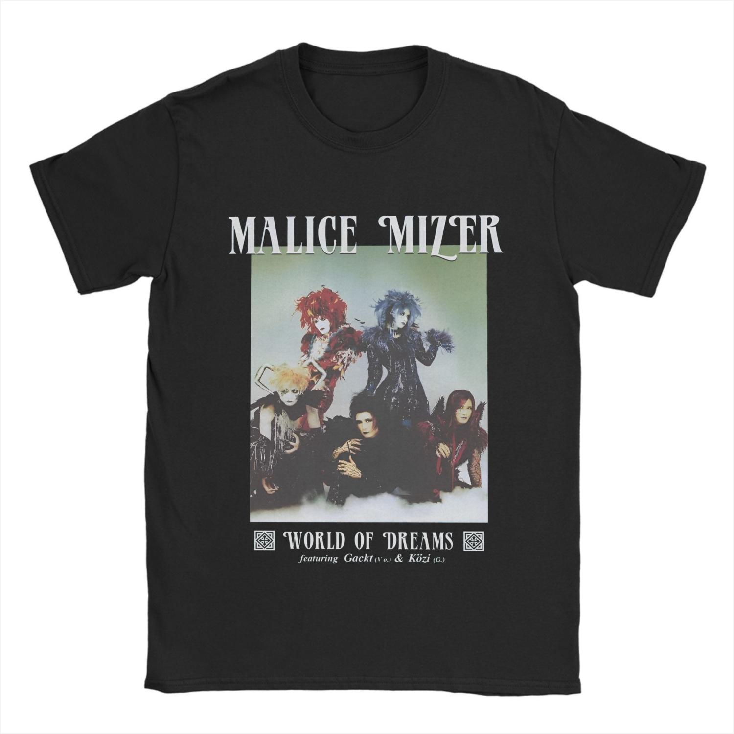 

Malice Mizer Мужская футболка Японская рок-группа Crazy Tees Футболка с коротким рукавом и круглым вырезом 100% хлопок Идея подарка Одежда S