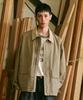 Corduroy Collar Contrast Jacket Light Khaki