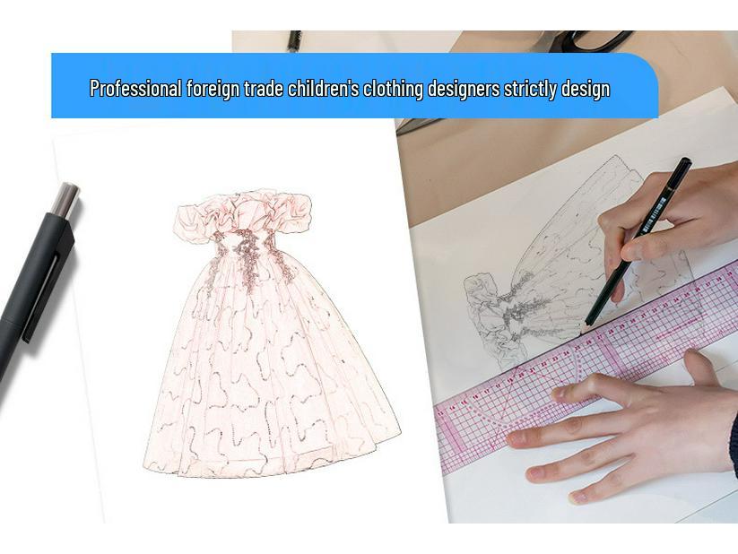 Girls' One-Shoulder Beaded Puff Skirt Evening Dress for Weddings