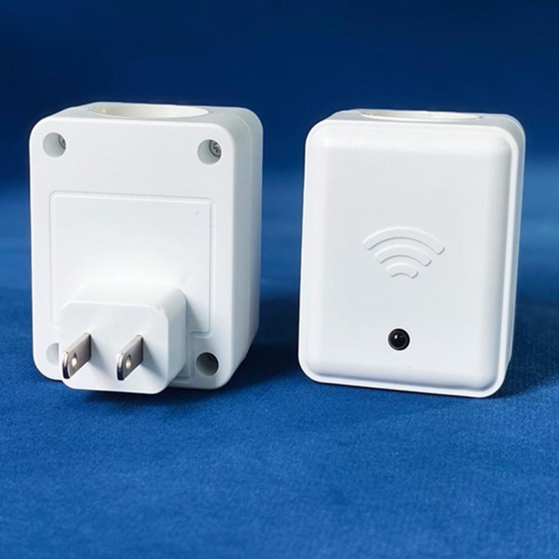110V-240V Remote Controlled E27 Screw Base Socket with 5 Timer Option for Lighting Control Energy Saving Easy Installation