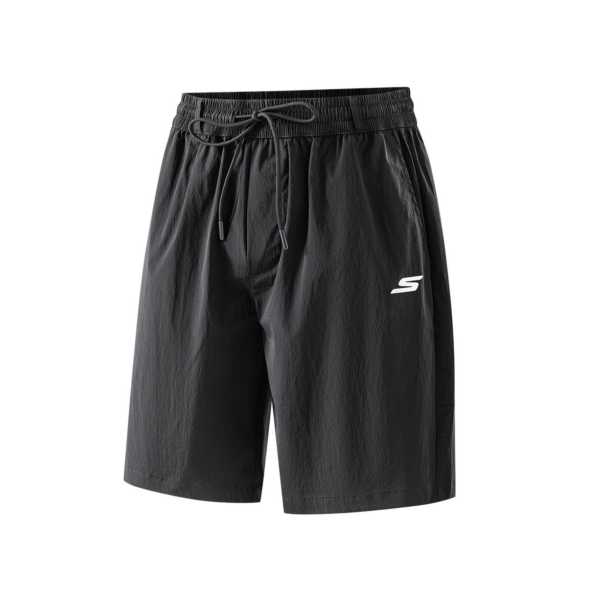 Skechers Letter Logo Sports Shorts Unisex Shorts Black P225U091-01TS S