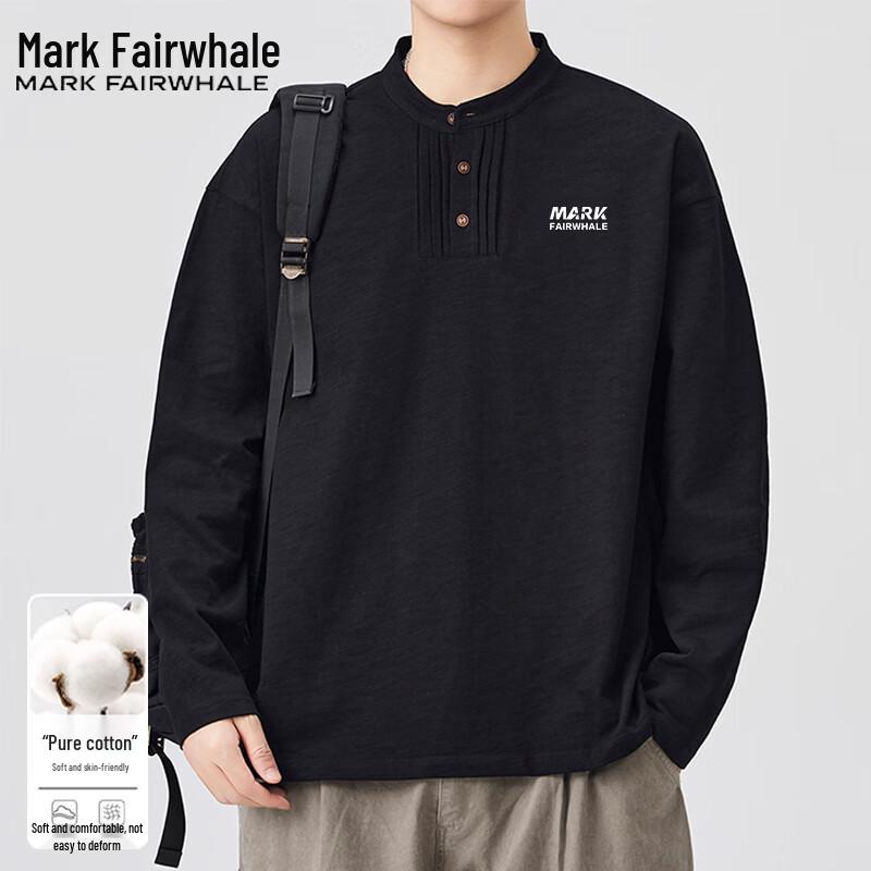 Mark Fairwhale Men's Long-Sleeve Cotton Casual Tee
