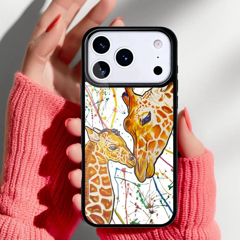 Giraffe Art Phone Case for iPhone 17 16 15 14 13 Pro Max Back Cover for 12 11 Pro Coque