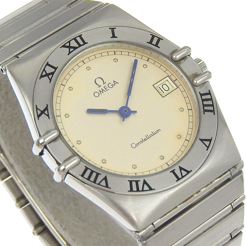 Omega Constellation Watches 1510.30 Date beigeDial Stainless Steel Quartz Analog Display Mens Used