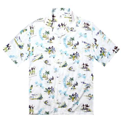 Deosyeocheuhauseu Hawaiian Shirt Aloha Land-White