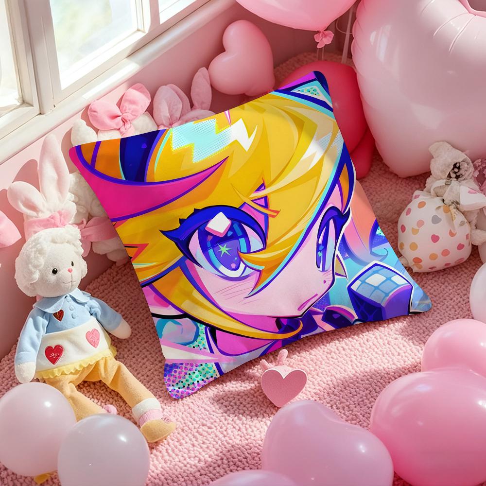 Anime Muse Dash Girl Cushion Cover Pattern Printed Pillowcase for Living Room Sofa Cushion Cover & Bedroom Decor