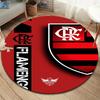 Clube De Regatas Do Flamengo Round Area Rug,Carpet Rug for Living Room Bedroom Sofa Playroom Decor,Non-slip Floor Mat