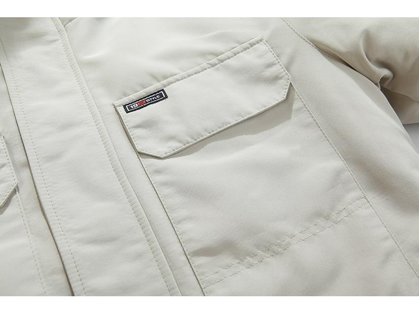 Men's Mid-Length Hooded Cotton Coat - Thickened, Trendy Autumn/Winter Jacket