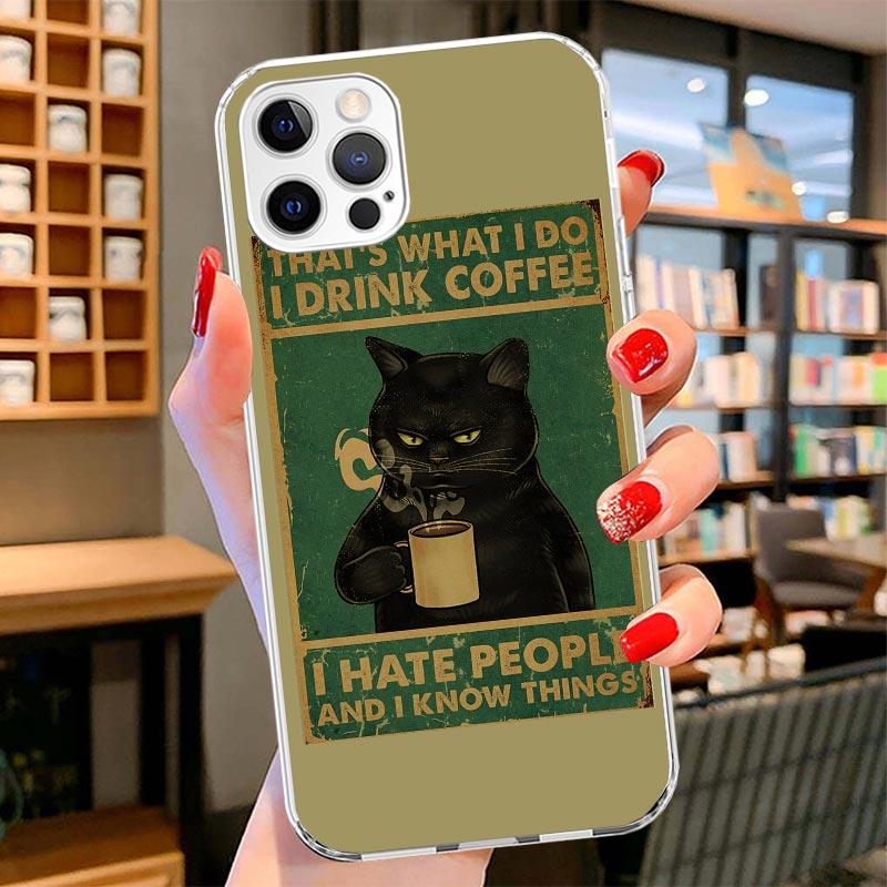 

Funny Cat Poster Daily Life Cover Phone Case For iPhone 16 17 Air 15 14 Pro Max 16E Phone Case 13 Mini 12 11 7 SE 8 Print Patter iPhone 16 Pro