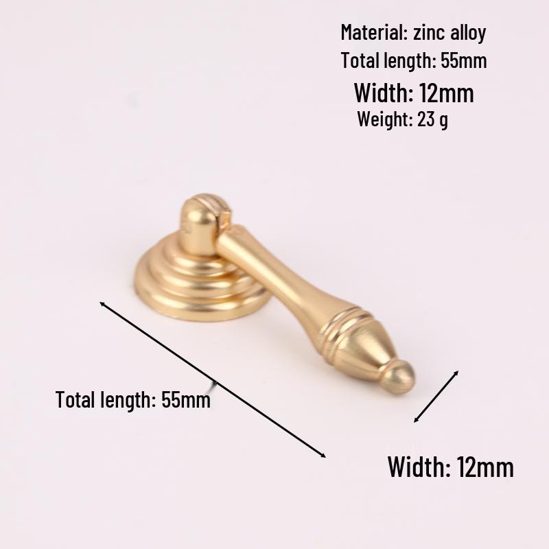 Gold Chinese Style Hidden Ring Handle - Brushed Copper Wardrobe Zinc Alloy