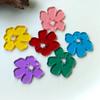 Acrylic Hollow Six Petal Flower Loose Beads Colorful Flower Charm Pendant DIY Accessories Necklaces Earring Jewelry Gift