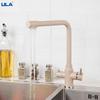 ULA Filtered Kitchen Faucets Hot and Cold Drinking Water 3-ways Filter Kitchen Sink Mixer 360 Rotation Taps