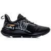 Li Ning SOFT PLUS Cushioning Slip Resistant Low Top Running Shoes Men's Black White Text ARHQ011-6