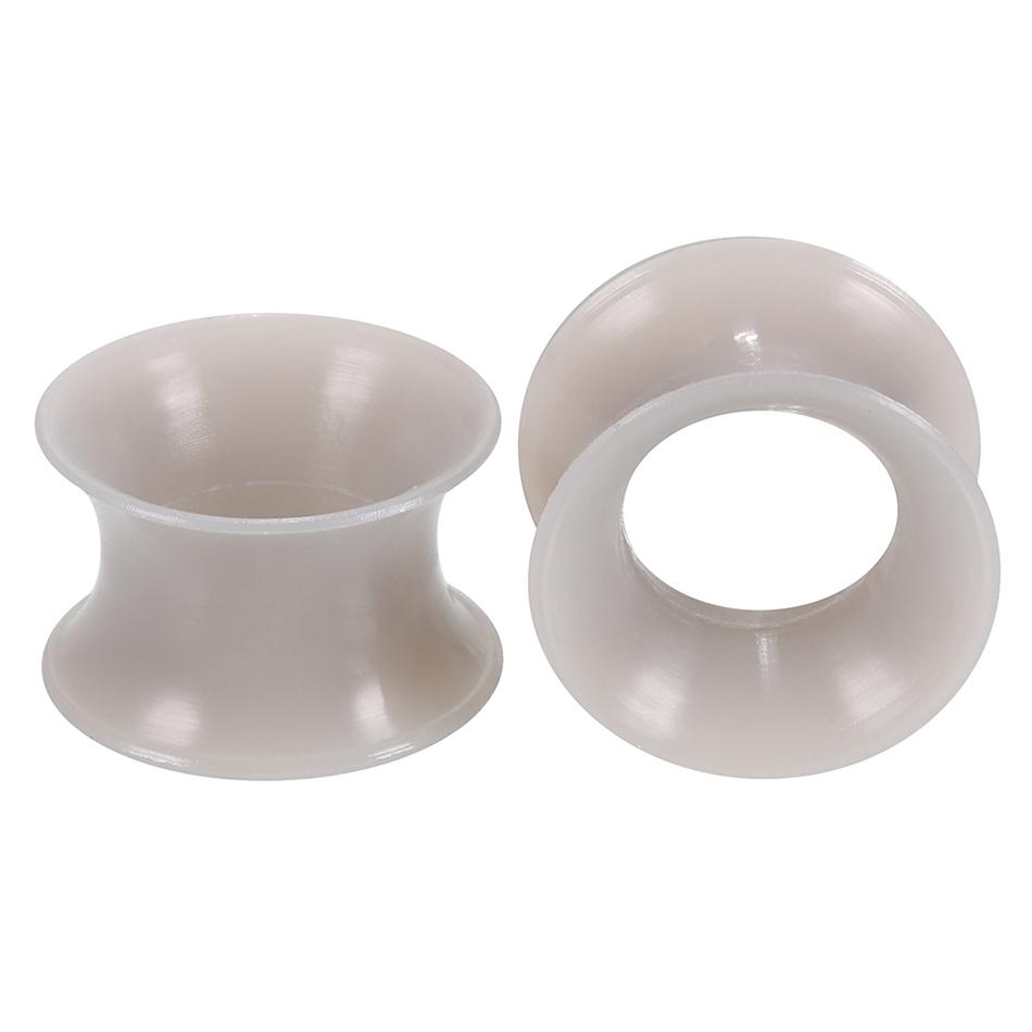 2 Stück Silikon Ohrstöpsel und Tunnel Ohrpiercings Ohrstecker Verschraubter Ohrdehner Ohr-Expander Körperschmuck Piercings