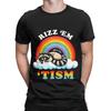aAutism Rizz Em With The Tism Meme Autistic Racoon Novelty 100% Cotton T-Shirt aAutism Racoon T