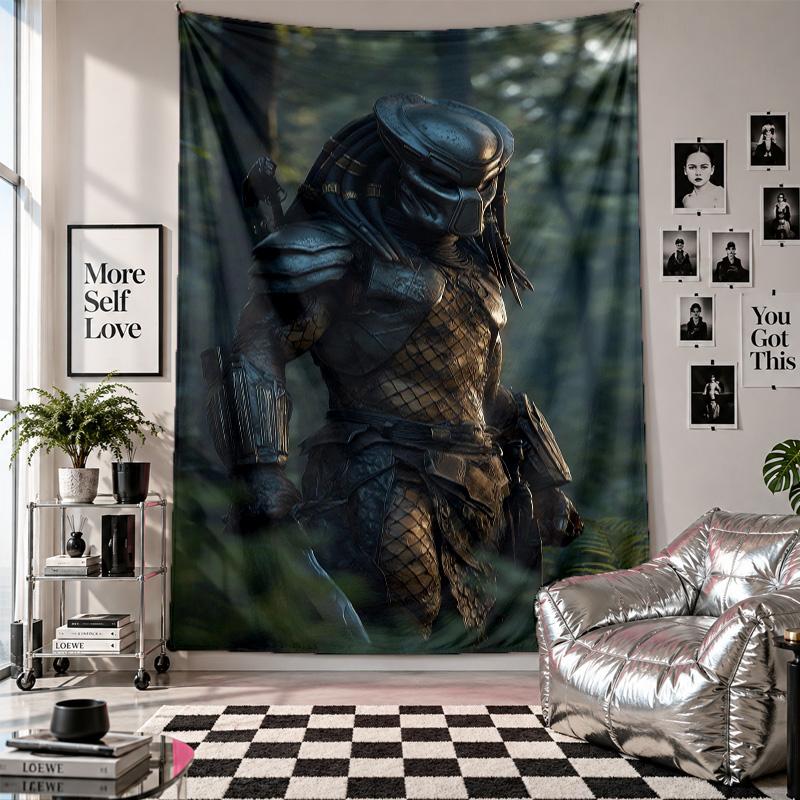 Wall TapestryPredator Art Hanging Cloth Decorative Background Cover for Room Decoration