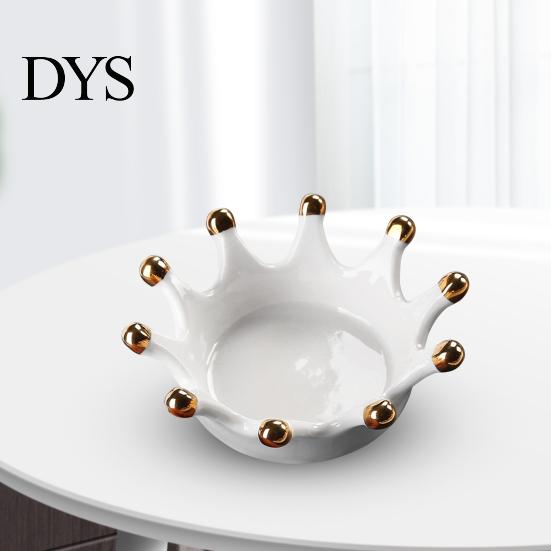 Display Plate Crown Jewelry Tray Anti-scratch Exquisite Workmanship Decorative Ring Earrings for Bedroom