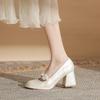 Hot Selling 2025 French Style Heels Branded Pumps Bridal Shoes Mary Jane Sandals Ladies Sweet Comfortable Fashion Bride Retro