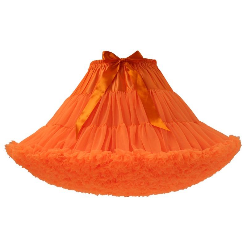 

Extended version fluffy skirt adult version super puffy soft girl skirt support half body mesh skirt cloud big skirt one size fits all помаранчевий