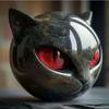 Gift Home Office Desktop Decoration Black Cat Stone Figurine Resin Cat Head Healing Stone Marble Texture Cat Stone Keepsake