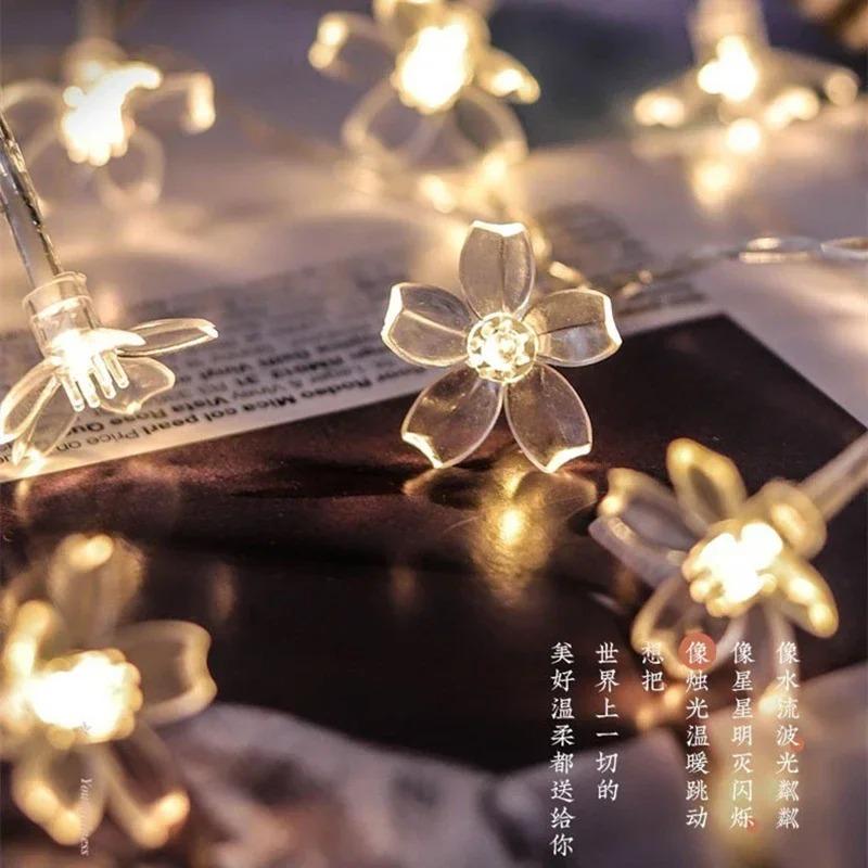 Lumini Decorative Solare Exterior Impermeabile 8 Moduri Lumini Floare de Cireș Crăciun Grădină Petrecere Decor