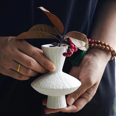 Vasi Creativi in Ceramica Bianca Decorazione di Lusso Leggero per Soggiorno Vaso per Composizioni Floreali Decorazione Domestica da Tavolo Vaso Piccolo