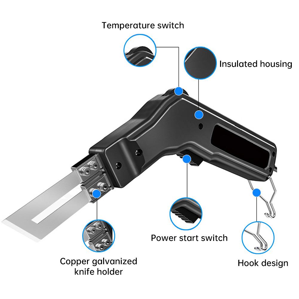 Rope Cutter Fabric Cutter Pro Electric Hot Knife Heat Sealer Adjustable Power Cutting Tool Kit with Blades