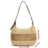 Fashion Weave Tote Bag Large Capacity Summer Beach Straw Handbag Sweet Bohemian Shoulder Bag  Girls