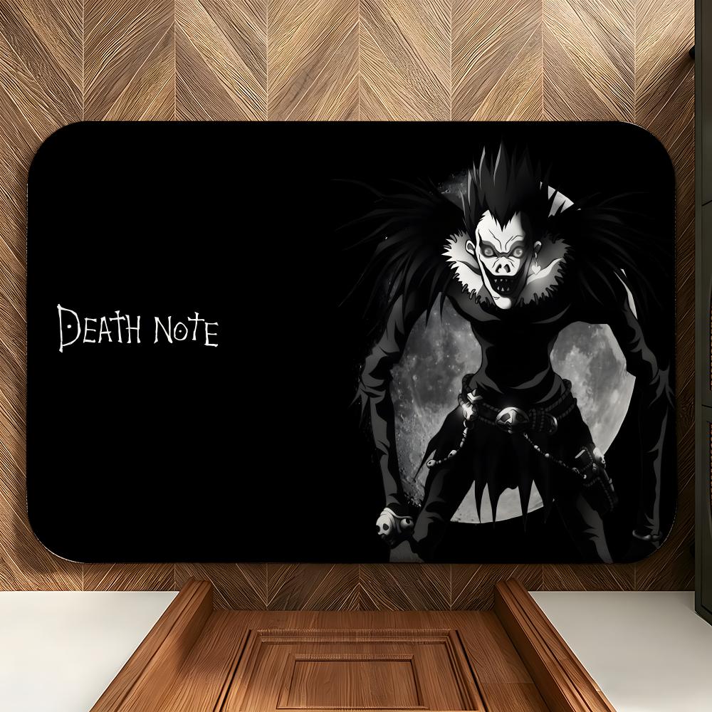 anime D-Death N-Note Floor Mat Soft Flannel Floor Mat Suitable for Entryways, Living Rooms, Bedrooms, and Bathrooms