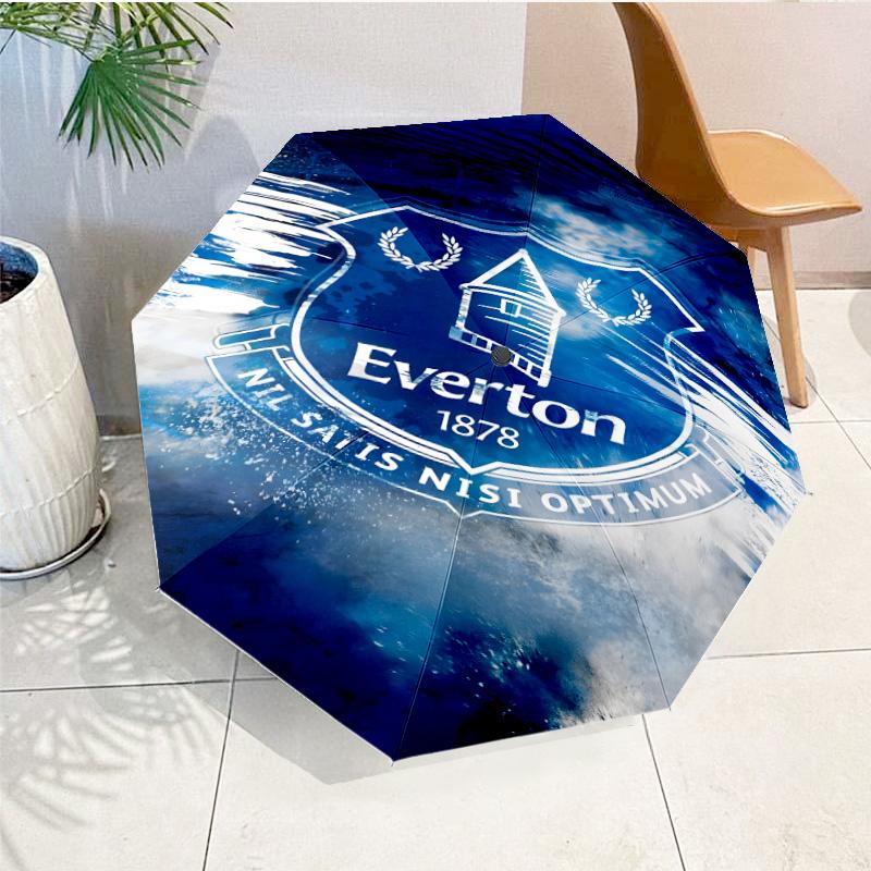 Ever-ton Football Club Crest Printed Automatic Umbrella, 8-Frame for Travel, camping, Casual Umbrella, Essential Gift for  for family and friends