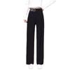 Ice Silk Wide-leg Pants for Women 2025 Spring Autumn New High-waisted Straight Loose Versatile Thin Casual Pants