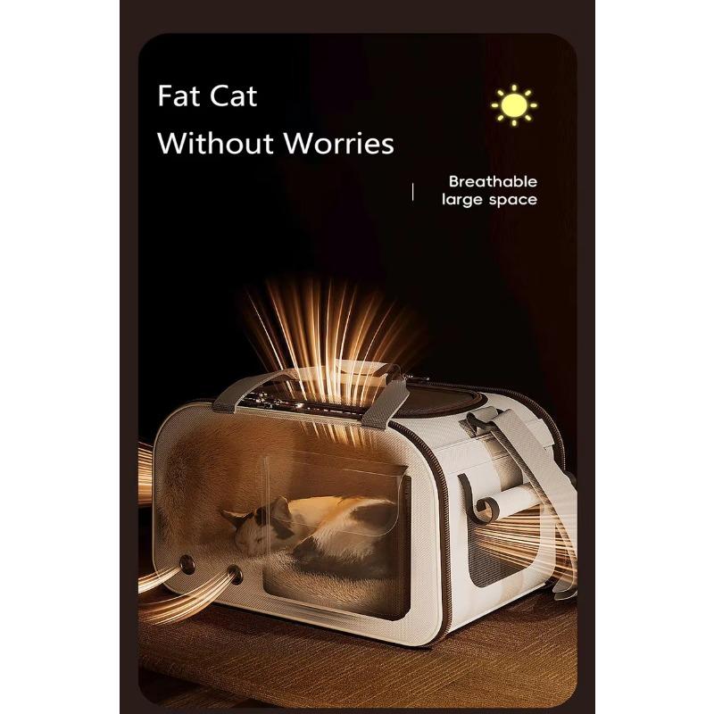Foldable Portable Pet Carrier Bag for Small Dogs and Cats - Breathable Outdoor Shoulder Bag, Pet Supplies